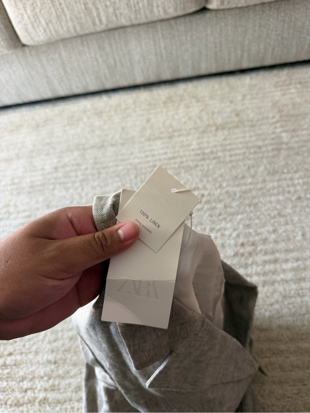 Zara women’s 100% linen blazer size large - Picture 4 of 7